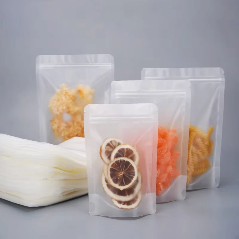 0.2mm-Thick-Transparent-Frosted-Resealable-Moisture-Proof-Doypack-Plastic-Stand-up-Pouch-for-PE-Food-Candy-Cookie-Packing-Custom