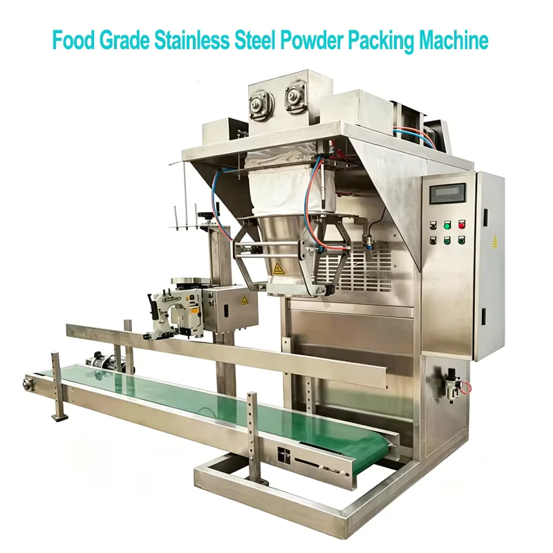 5-50kg-Food-Grade-304-Stainless-Steel-Pneumatic-Semi-Automatic-Powder-Packaging-Machine-for-Flour-Feed-Bags