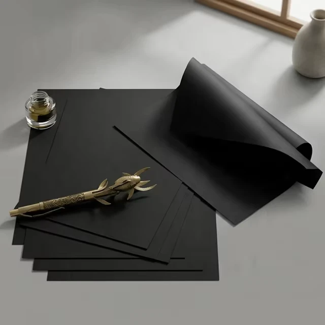 70-100cm-Thick-Black-Paper-Board-110gsm-to-550gsm-Black-Core-Paper-Sheets-with-Double-Coating-Black-Paper-Reels