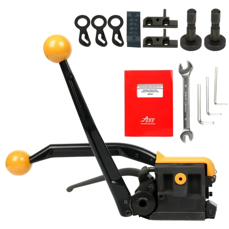A333-Pneumatic-Strapping-Tool-with-Stainless-Steel-and-Plastic-Band-Lashing-Unit-Auxiliary-Packaging-Machines-Product