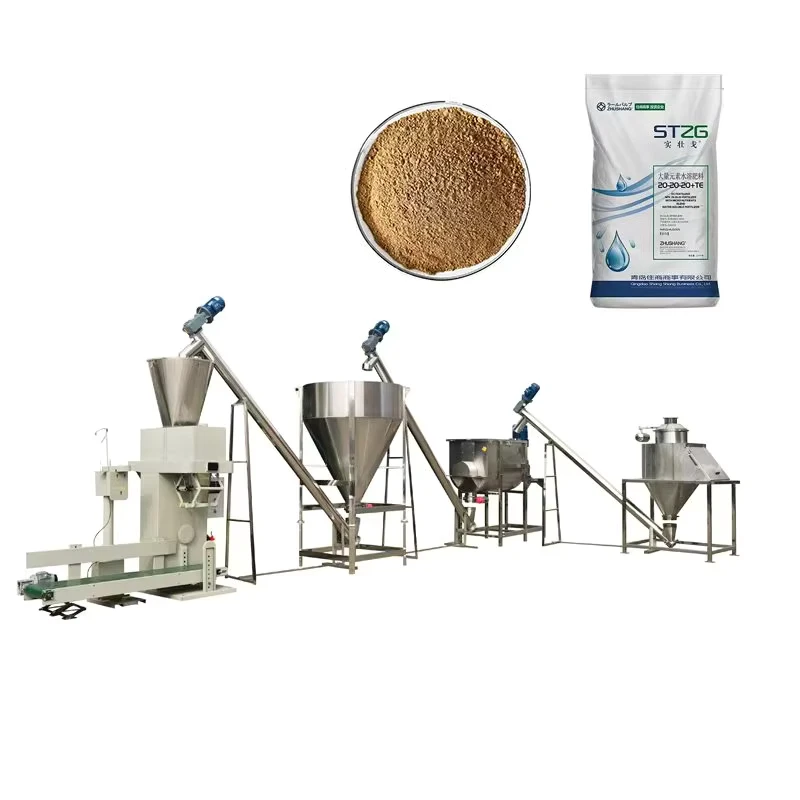 Agrochemicals-Powder-Mixing-Filling-Line-Rice-Flour-Corn-Starch-Ribbon-Blender-Mixer-Multifunction-Mixing-Packaging-Machine