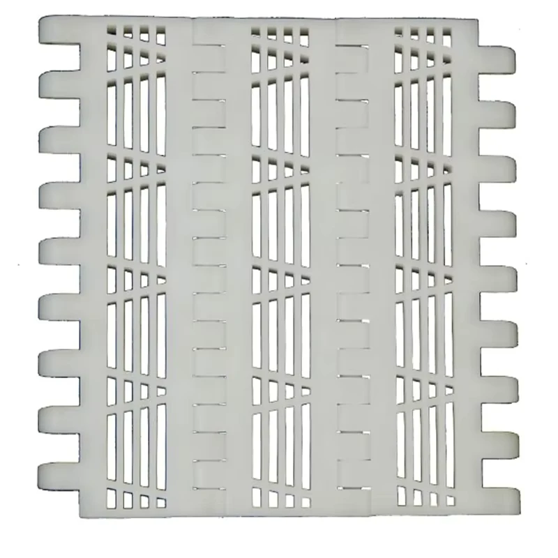 Anti-Pulsation-OPB-Modular-Conveyor-Belt-with-Low-Friction-Surface-and-Precision-Lateral-Guides-for-High-Speed-Sachet-Alignment
