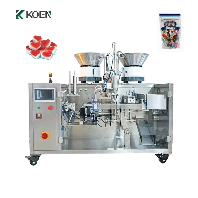 Automatic-Bag-3-Side-Seal-Granule-Sachet-Packaging-Machine-with-Double-Vibrating-Disc