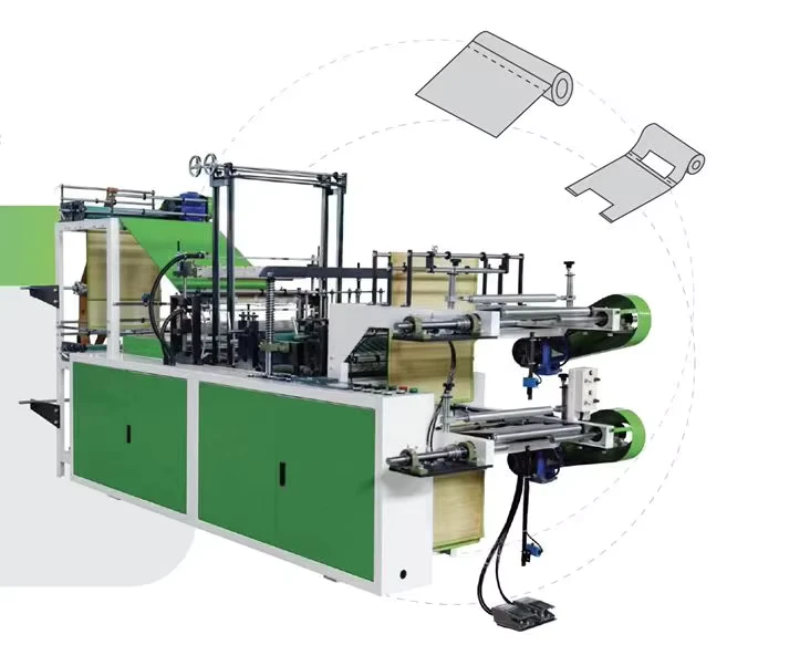 Automatic-Bottom-Seal-Bag-Making-Machine-New-Design-Different-Sizes-Garbage-Rice-Bags-Plastic-Material-PLC-Motor-Bearing-High