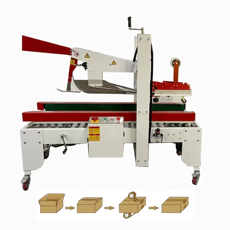 Automatic-Carton-Box-Folding-Closure-and-Taping-Sealer-case-Packing-Machine