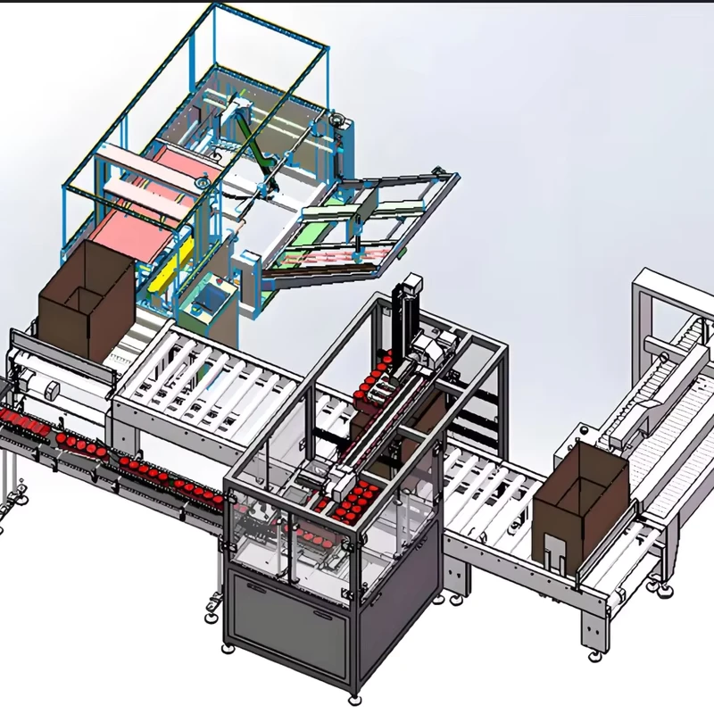 Automatic-Case-Box-Carton-Opening-Sealing-Packing-All-in-one-Packer-Machine