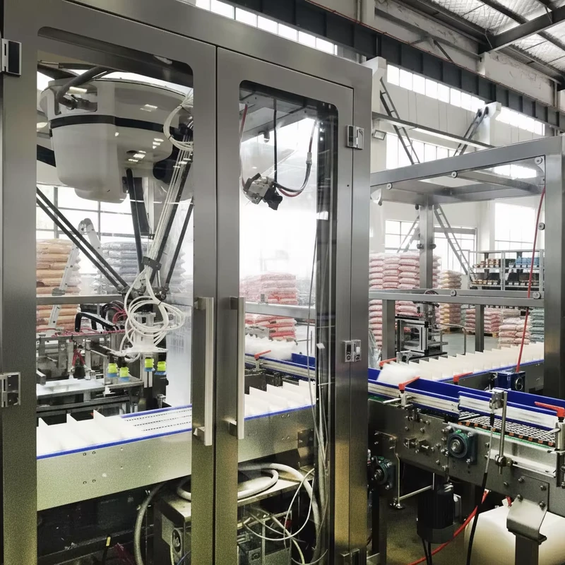 Automatic-Delta-Robot-Packing-Machine-Robotic-case-Packer-for-Chips-Bag-Robotic-case-Packer-for-Flour-Bags-Case-Packing-Machine
