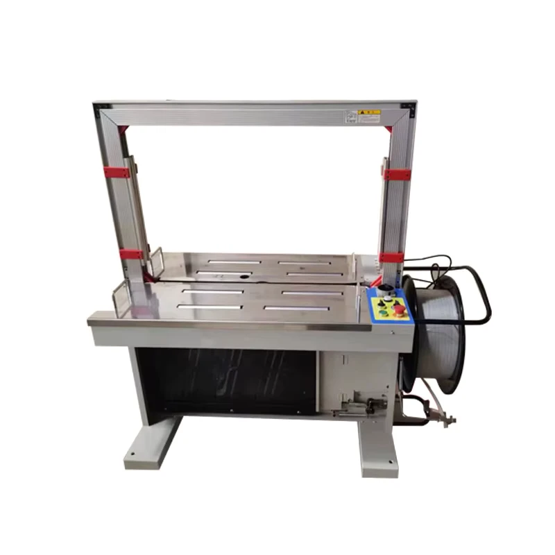Automatic-Food-Baling-Machine-with-PP-Belt-Wood-Case-Shrink-Wrapping-Auto-Function-Carton-Strapping-Machine