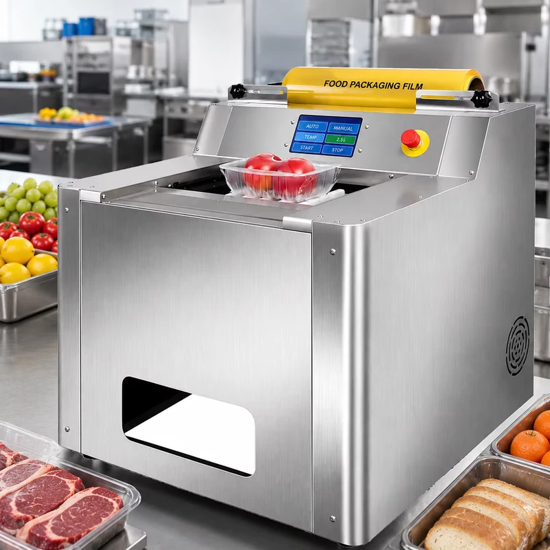 Automatic-Food-Wrapping-Machine-Cling-Film-Packaging-Machine-Fresh-Vegetable-Fruit-Meat-Sealing-Cutting-No-Tray-Required