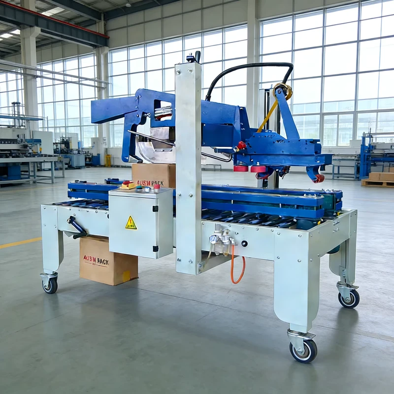 Automatic-Fully-Closed-Belt-Drive-Small-Case-Taping-Taper-Food-Packing-Box-Sealing-Machine-Box-Flap-Folding-Carton-Sealer-Engine