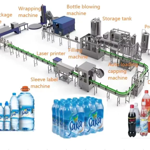 Automatic-High-Accuracy-Electric-Glass-Plastic-Bottle-Beverage-Filling-Production-Line-200ml