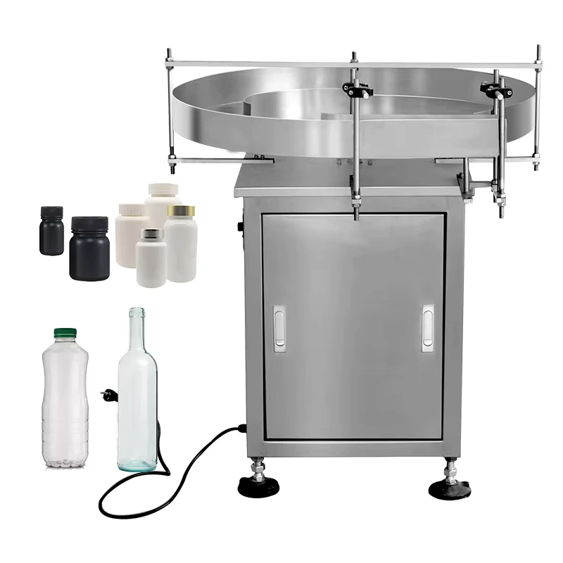 Automatic-Unscrambler-Glass-Jar-Plastic-Metal-Container-Bottle-Rotary-Round-Accumulation-Feeding-Bottle-Sorting-Table-Machine-1
