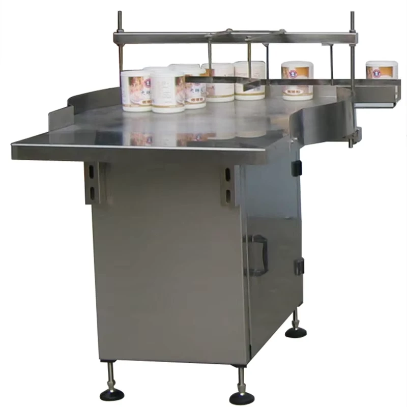 Automatic-Unscrambler-Glass-Jar-Plastic-Metal-Container-Bottle-Rotary-Round-Accumulation-Feeding-Bottle-Sorting-Table-Machine-2