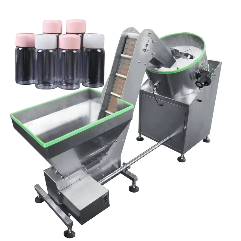 Automatic-Unscrambler-Machine-for-PET-HDPE-Small-Bottle-Standing-Sorting-Filling-Production-Line-with-High-Accuracy-Oil-Filling