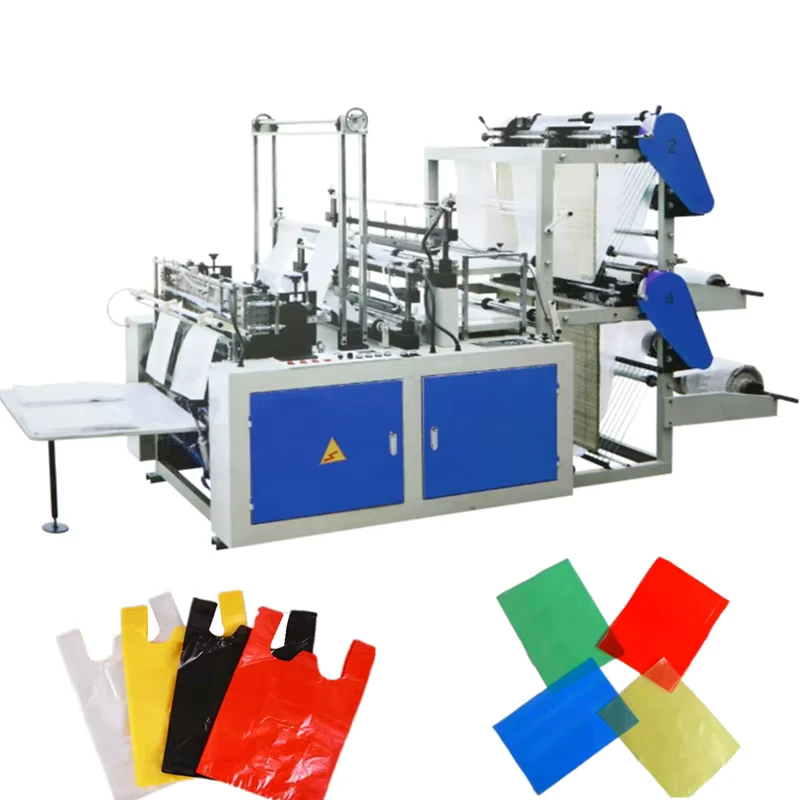 Bag-making-Machine-Double-layer-Four-line-Bottom-sealing-Plastic-Shopping-Bag-Production-Machine
