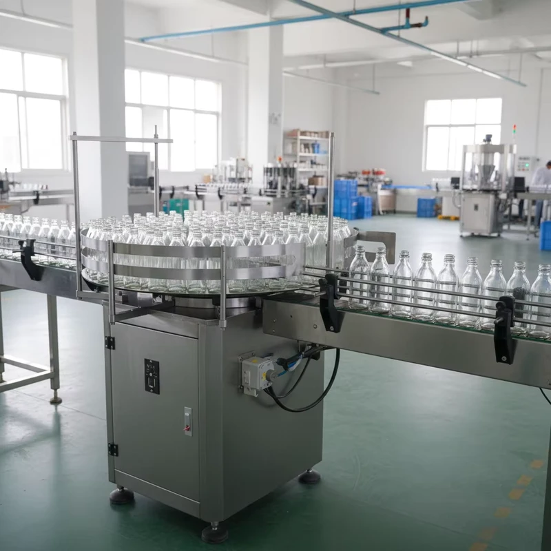 Beiheng-Electric-Automatic-Rotary-Turntable-Plastic-Glass-Bottles-Unscrambler-Pet-Bottle-Feeder-Sorting-Machine-Remote-Control