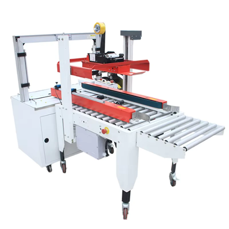 Box-Packing-Line-Machine-Semi-Auto-Carton-Sealer-case-Taping-Strapping-Machine-for-Food-Industry