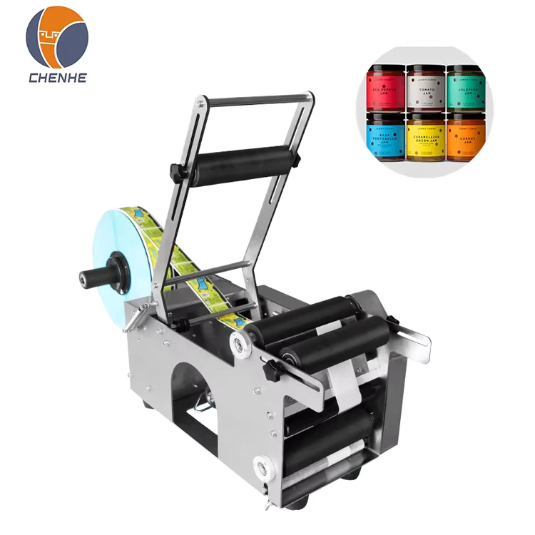 CH-50-Hand-Labeling-Machine-Semi-Automatic-Round-Bottle-Labeling-Machine-Transparent-Self-adhesive-Labeling-Machine