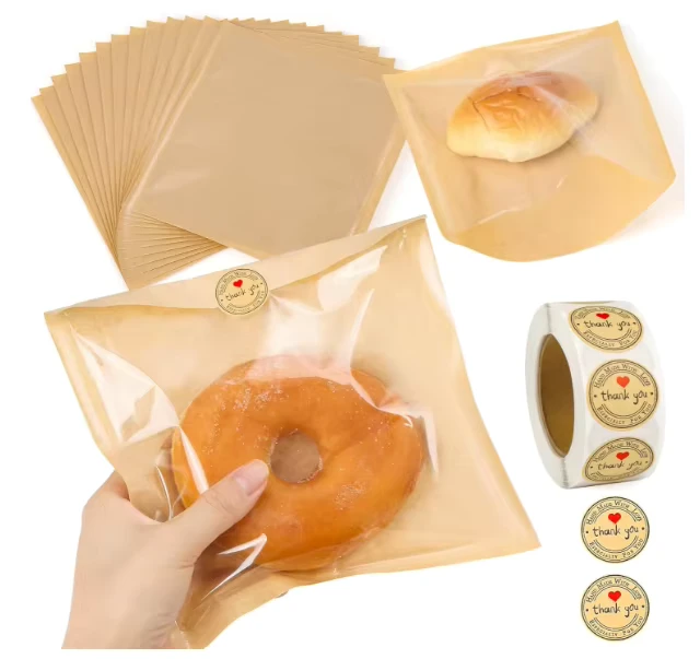 Clear-Front-Paper-Treat-Bags-Donut-Cookies-Packaging-Grease-Resistant-Heat-Sealable-Bakery-Bags-Pastry-Paper-Bag-with-Window
