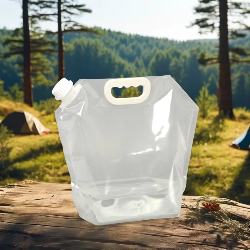 Collapsible-1.5L-5L-10L-Water-Proof-Plastic-Packaging-Liquid-Bags-Watering-Nozzle-Stand-up-Pouch-Bag-With-Handle