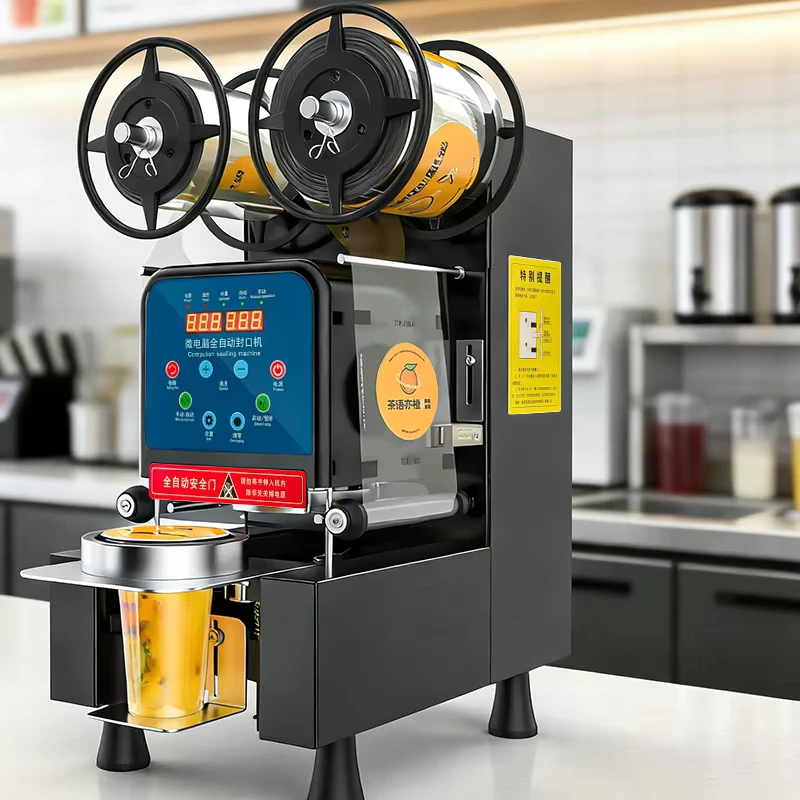 Commercial-Sealing-Machine-with-CE-Certification-220-110V400W-Easy-Operation-Suitable-for-Milk-Tea-Shops