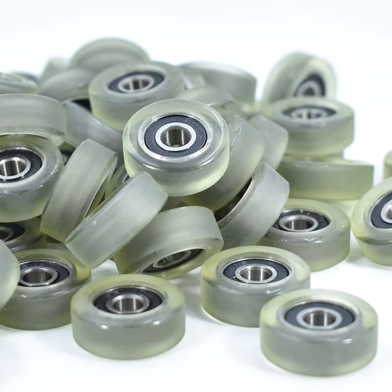 Conveyor-Belt-Making-Machine-Sliding-Wheel-PU62522-5-5x22x5mm-PU-Roller-Wheel-with-Bearing
