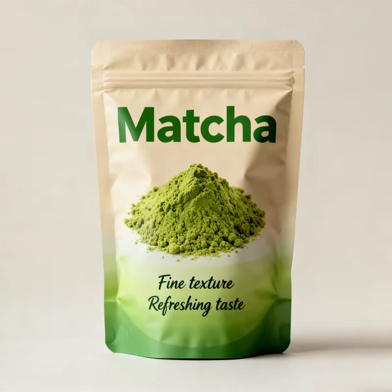 Custom-Printing-Matte-Matcha-Stand-up-Package-150G-200G-Food-Grade-PE-Packaging-Bag-Mylar-Pouch-Moisture-Proof