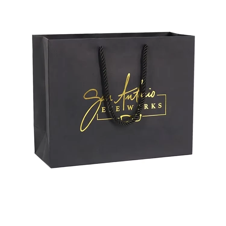 Custom-Private-Logo-Printed-Black-Big-Personalized-Luxury-Shopping-Tote-Gift-Premium-Paper-Bags-With-Handle