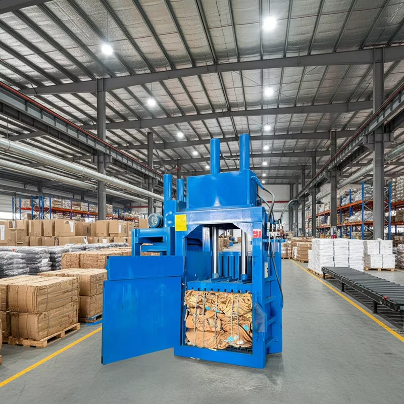 Custom-Size-Compact-Baling-Machine-for-Various-Packaging-Materials-Vertical-Hydraulic-Baler