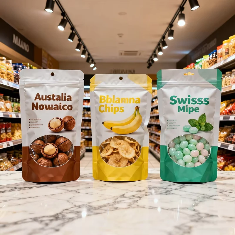 Custom-logo-Packaging-Mylar-Bag-Printing-Resealable-Zipper-Plastic-Film-Dry-Food-Snack-Candy-Packaging-Bags