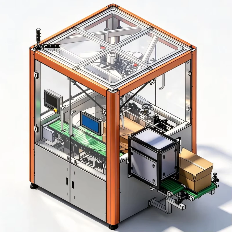 Customized-High-speed-Delta-Robot-Case-Packing-Machine-in-Industrial-Light-Production-Line