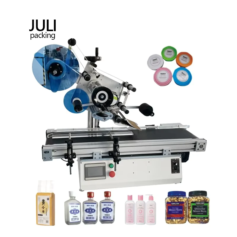 Desktop-Flat-Surface-Labeling-Machine-Applicator-for-Adhesive-Sticker-on-Box-Card-Bag-Pouch-Jar-Lids-Bottles