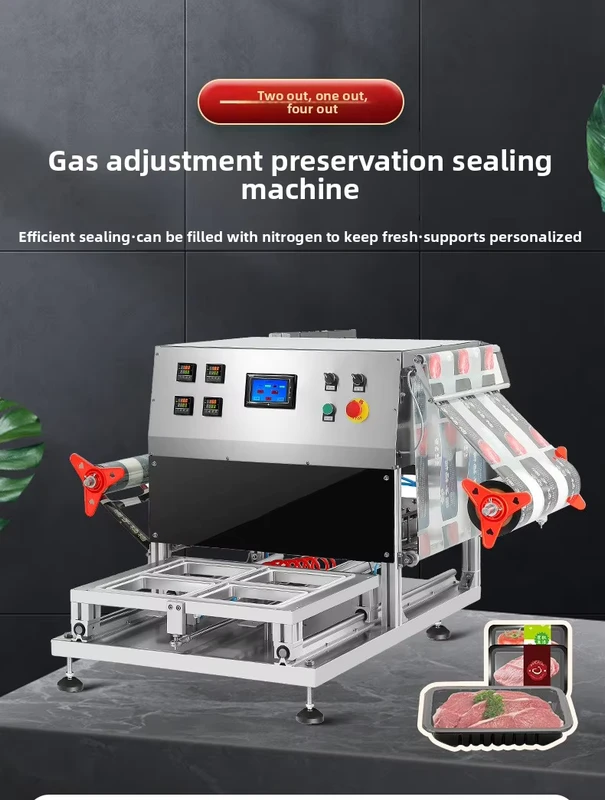 Desktop-Heat-Sealing-Gas-Flush-MAP-Machine-with-Nitrogen-Filling-for-Fast-Food-Film-Cans-Foil-Tray-Sealing