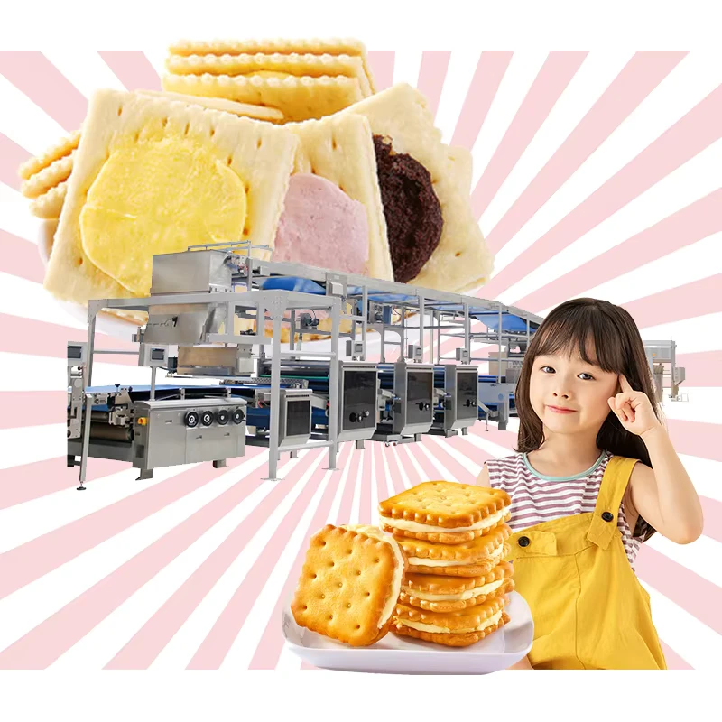 Double-Color-Biscuit-Moulding-Baking-Cooling-Conveyor-Wrapping-Packaging-Machinery-Equipment-Production-Line