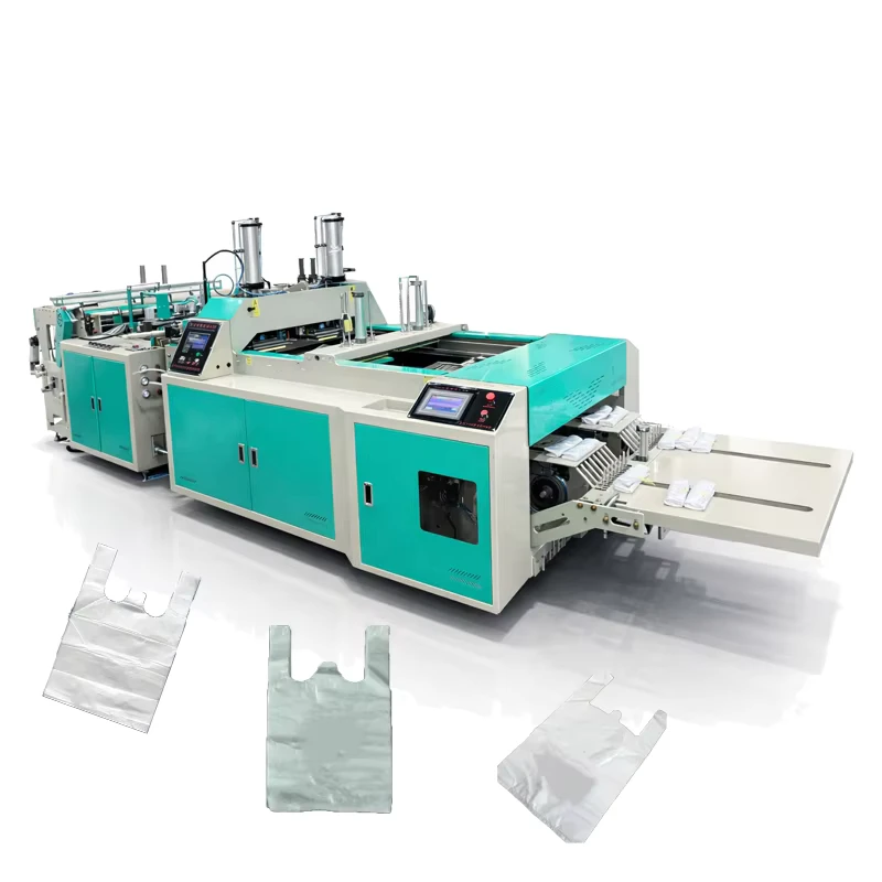 Double-Line-Automatic-Bag-Making-Machine-with-Bundling-System-for-High-Speed-Plastic-Bag-Production