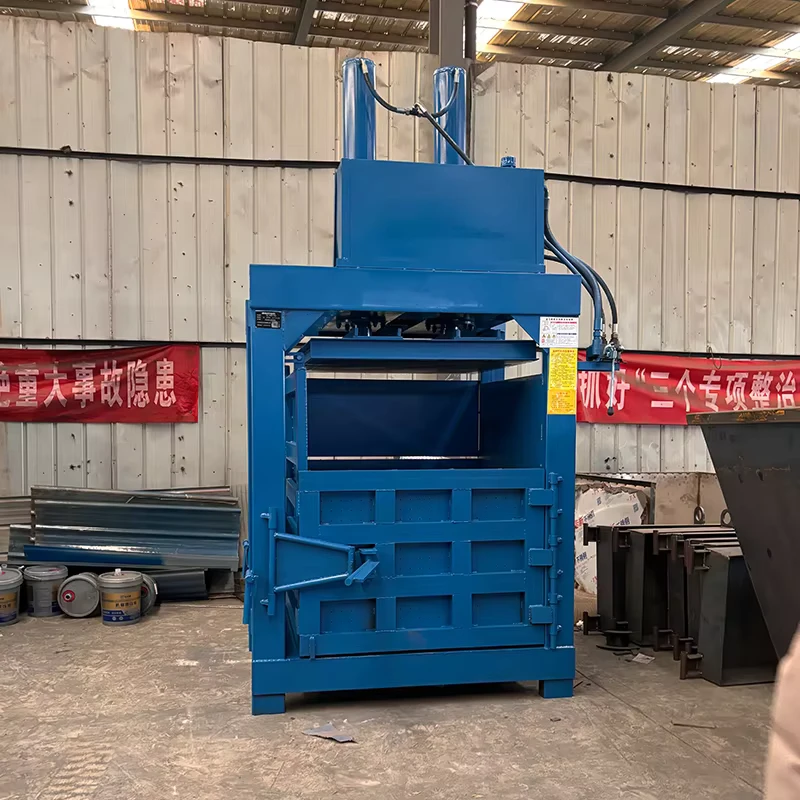 Durable-Hydraulic-Baler-Automatic-Baling-Low-Noise-Remote-Monitoring-Vertical-Hydraulic-Baling-Machine-for-Textile-Waste