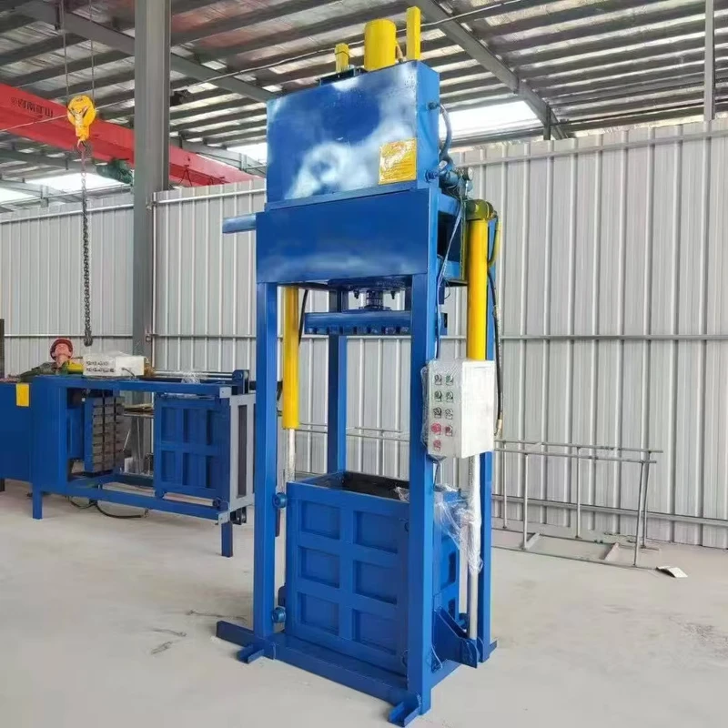 Easy-Operation-Vertical-Hydraulic-Baling-Machine-for-Textile-Waste