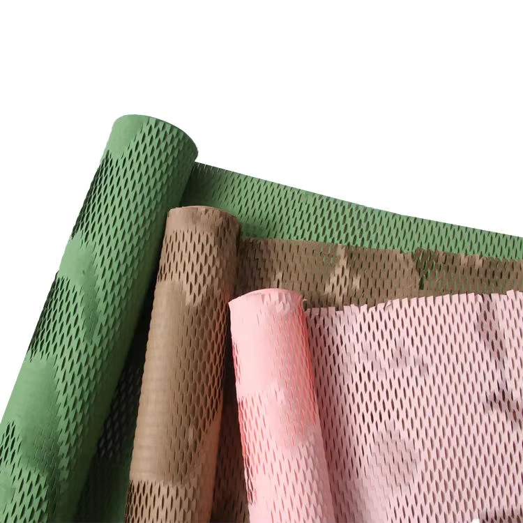 Eco-Friendly-Honeycomb-Packaging-Paper-Cushioning-Kraft-Paper-Wrap-Roll-Parcel-Art-Craft-Materials-Packaging-Paper