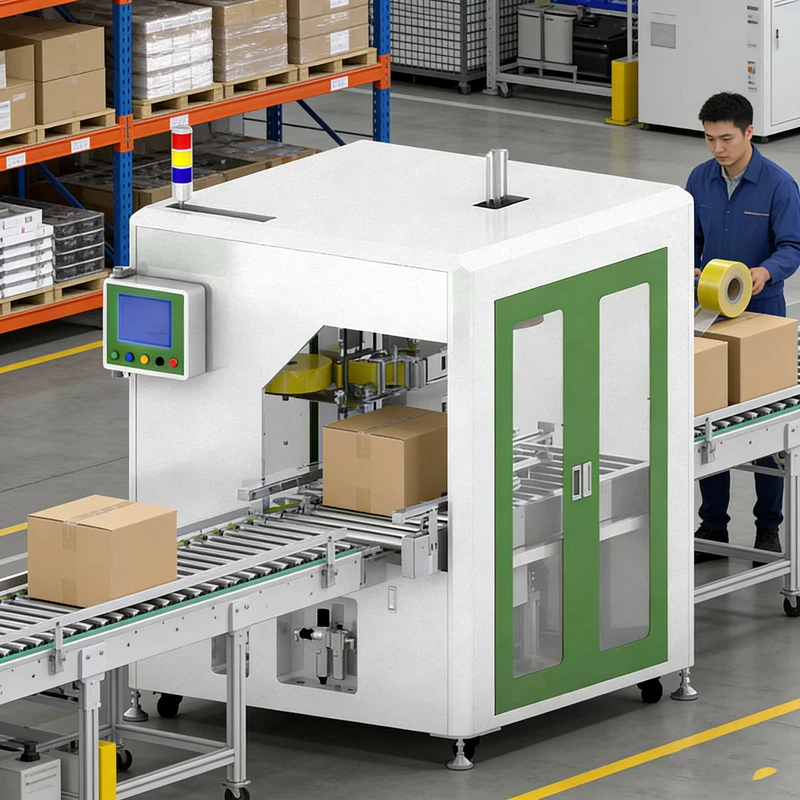 Electric-Automatic-Strapping-Machine-for-Paper-Metal-Packaging-Durable-Bundling-Energy-Saving-Logistics-Warehouse-Use