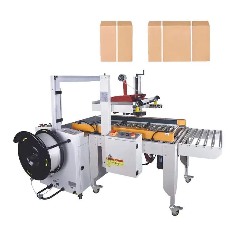 Electric-Driven-Automatic-Carton-Flap-Folding-Sealing-Strapping-Machine-Box-Sealer-Strapper-Machines