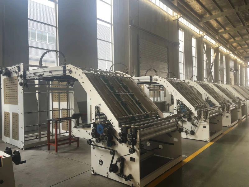 Electric-High-Speed-Corrugated-Cardboard-Automatic-Laminating-Machine-Plastic-72in-min-1300mm-Width-Model-QH-1450