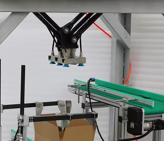 FM-Small-Automatic-Delta-Robot-Cartoning-Case-Packer-Cups-Boxes-Bags-Sealing-Machine-Paper-Packaging-Material-Customizable