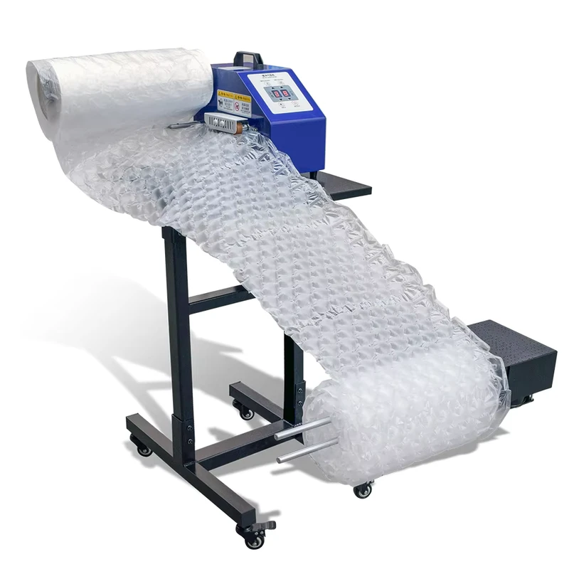 Factory-Direct-Sale-Automatic-Air-Cushion-Bubble-Film-Coreless-Rewinder-Auto-sychronous-with-Air-Cushion-Machine