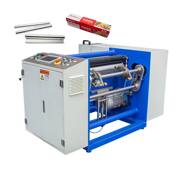 Factory-Price-2-Axis-Semi-Automatic-Household-Aluminum-Foil-Roll-Rewinding-Machine