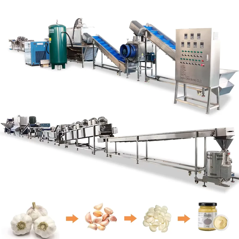 Factory-Price-Automatic-Garlic-Sorting-Cutting-Washing-Separating-Production-Line-Garlic-Peeling-Machine