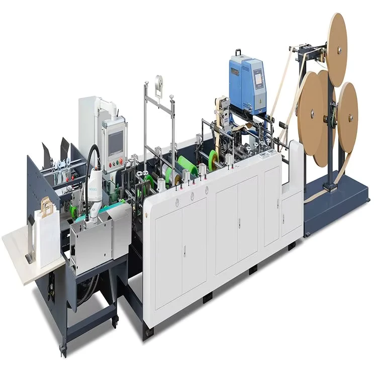 Flat-Rope-Handle-Making-Machine-for-Shopping-Bag-with-PLC-Motor-and-Bearing-Easy-to-Operate