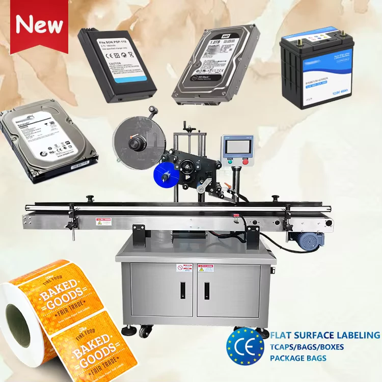 Full-Automatic-Electronic-Products-Flat-Surface-Sticker-Labeler-Lithium-Batteries-Hard-Drives-Flat-Labeling-Machine