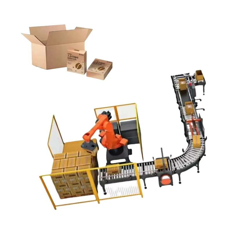 Fully-Automatic-Carton-Packaging-Line-With-Carton-Erector-Sealer-Machine