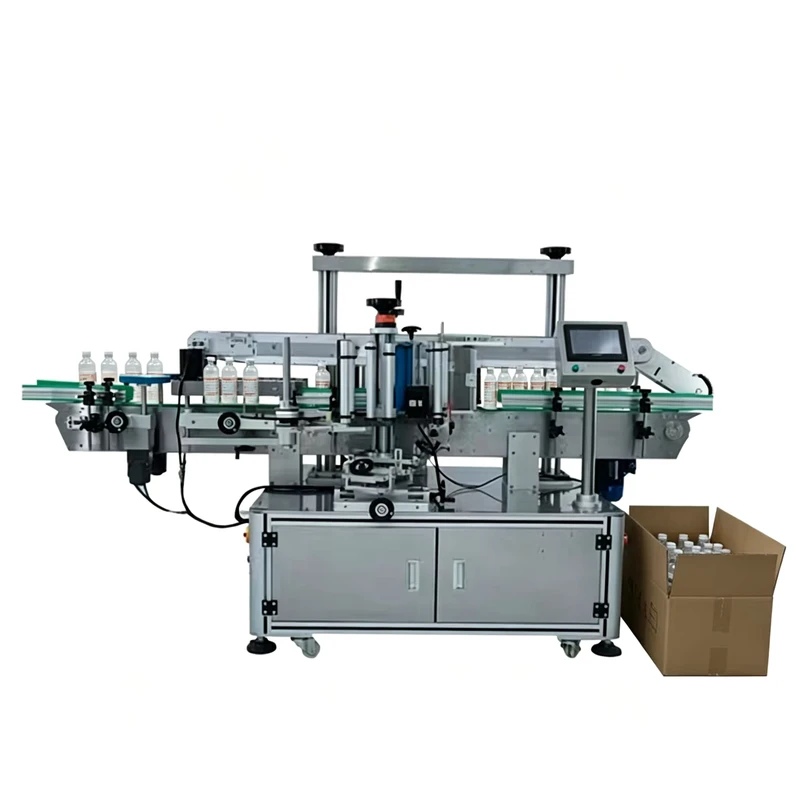 Fully-Automatic-Dual-Side-Labeling-Machine-for-Cosmetic-Glass-Plastic-Bottle-Shampoo-Oil-Bottle-Labeler
