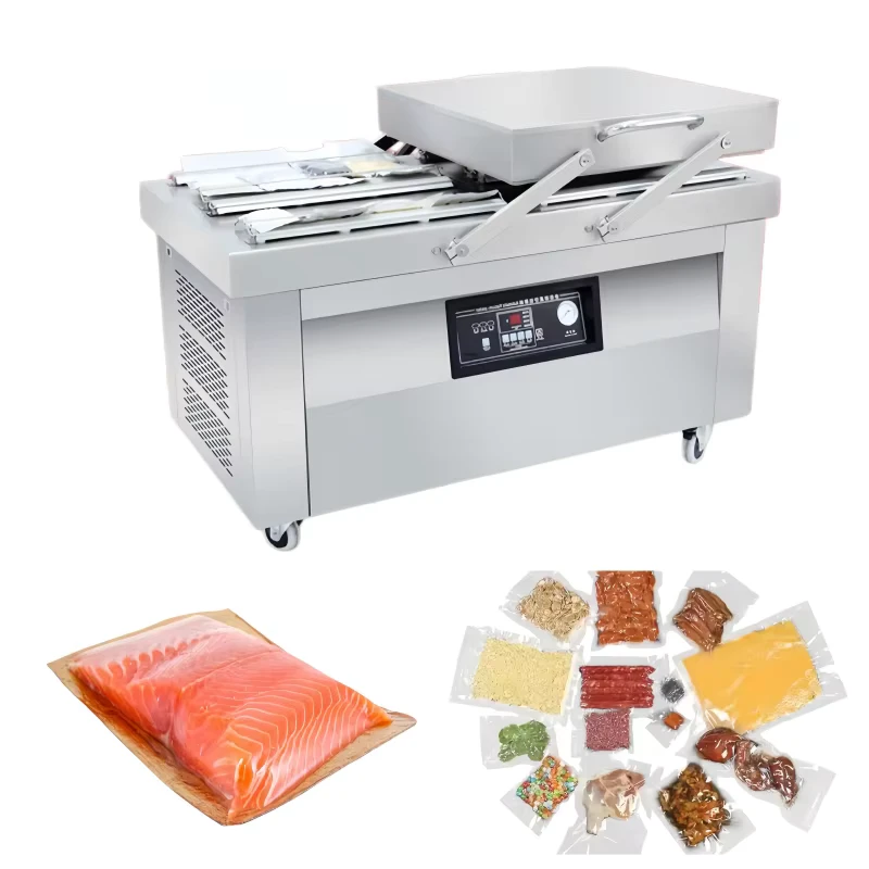 Fully-Automatic-Electric-Double-chamber-Vacuum-Packaging-Machine
